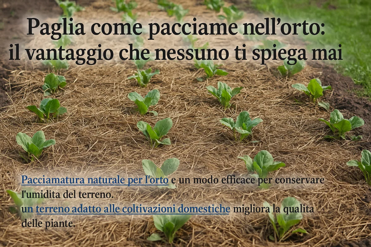 Paglia come pacciame nell'orto: il vantaggio che nessuno ti spiega mai