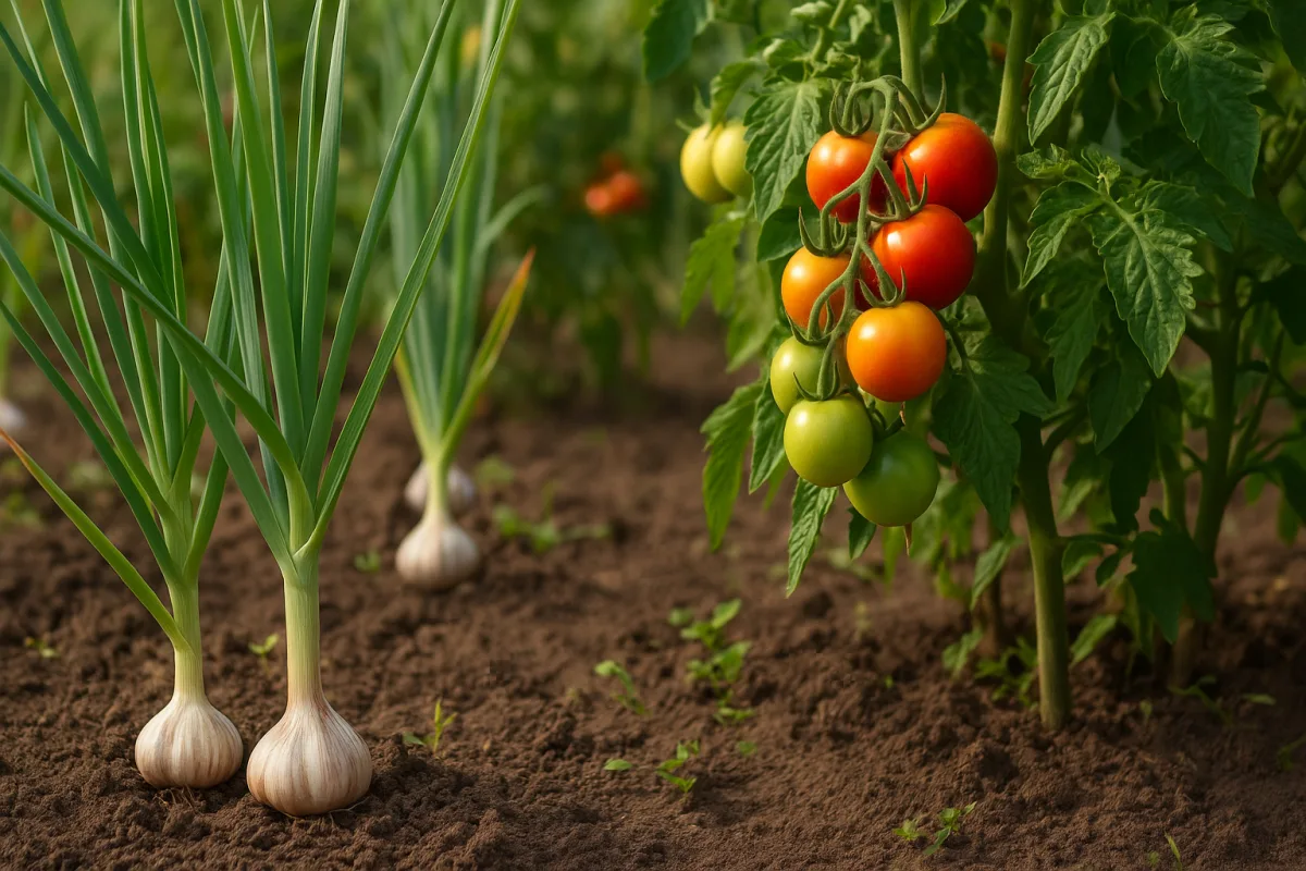 Aglio nell'orto con i pomodori: perché tenerlo vicino protegge davvero