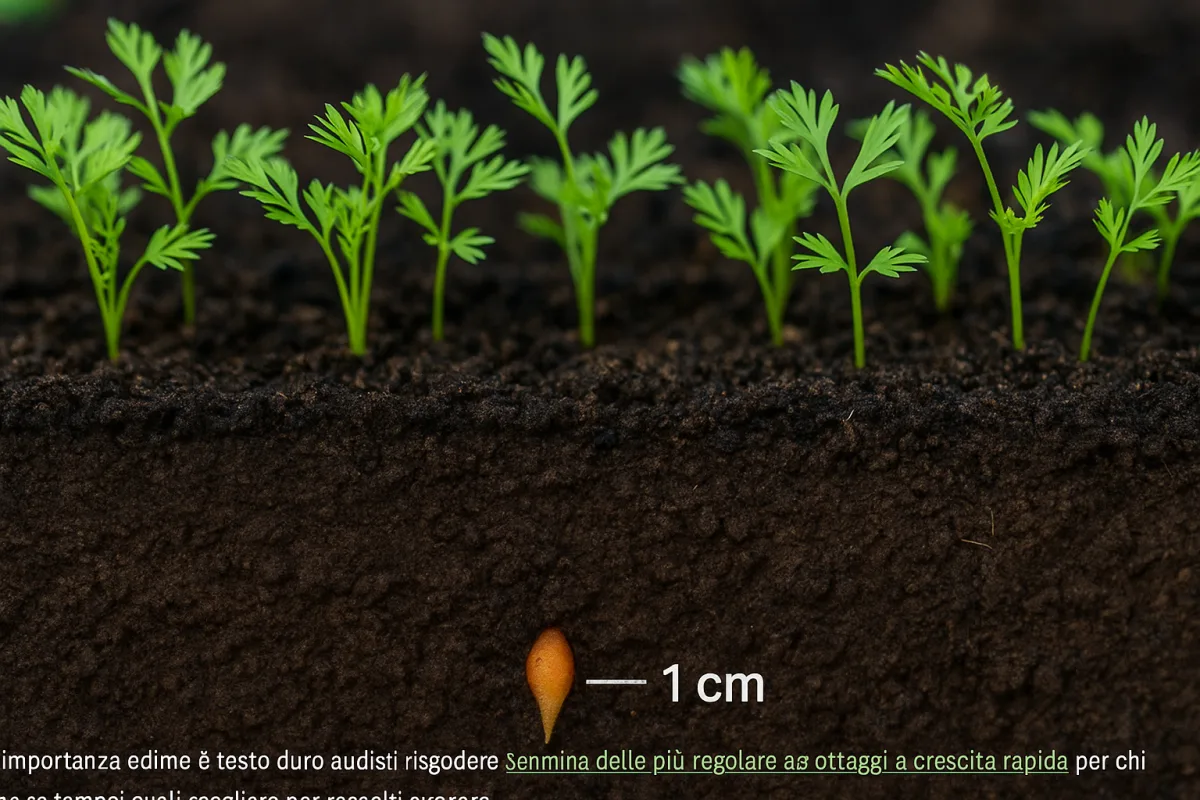 Profondità di semina delle carote: lo strato che fa davvero la differenza
