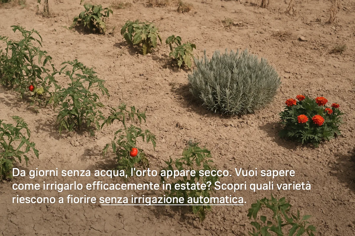 Orto senz'acqua per giorni: le piante che reggono la siccità senza intervento