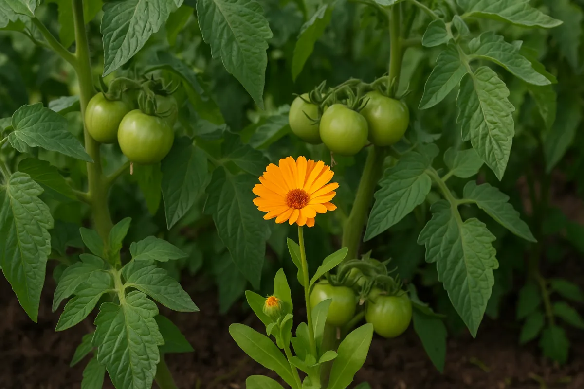 Calendula tra i pomodori: il fiore che respinge i parassiti più ostinati