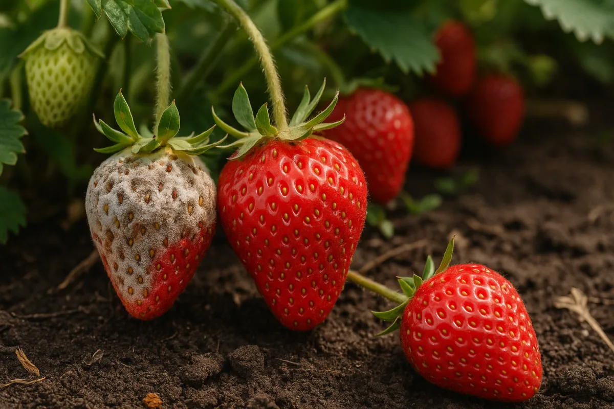 Fragole in orto attaccate dai funghi: il rimedio naturale che ferma tutto