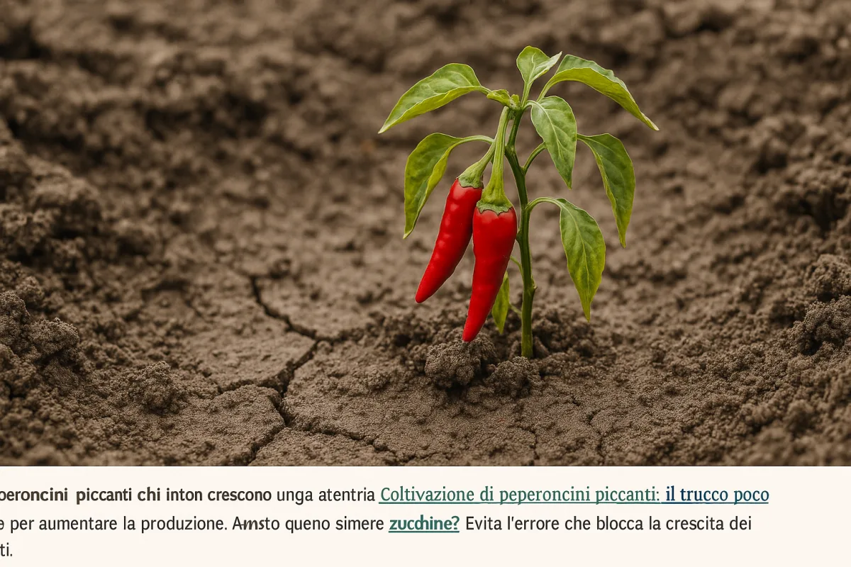 Peperoncini piccanti che non crescono: il problema del terreno che blocca tutto