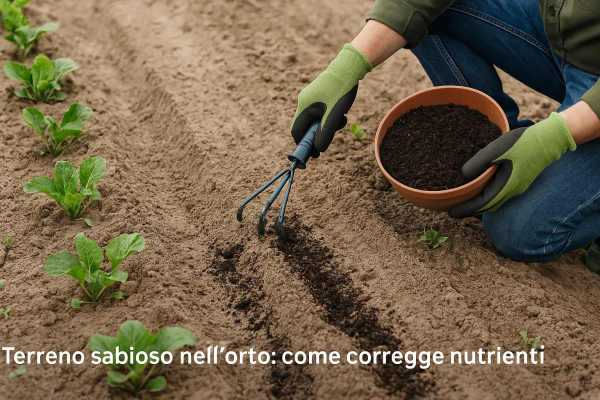 Terreno sabbioso nell'orto: come correggere la mancanza di nutrienti