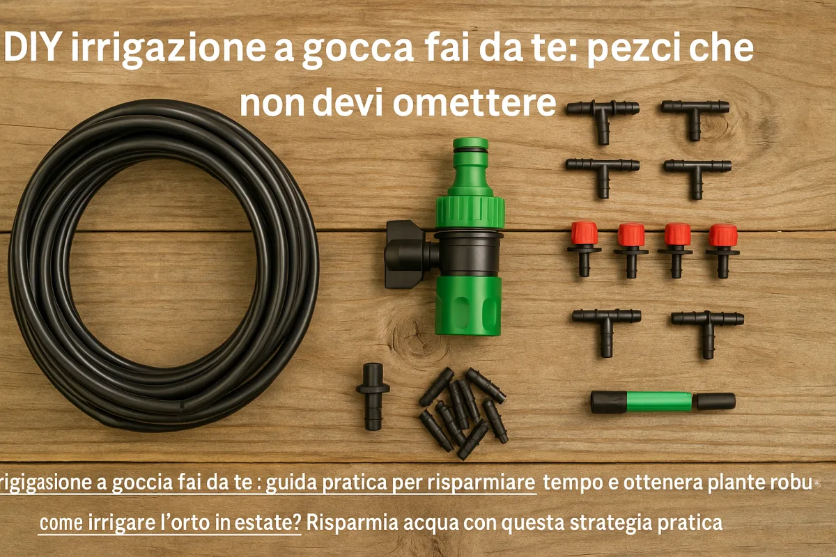 Kit irrigazione a goccia fai da te: i pezzi che non devi mai omettere