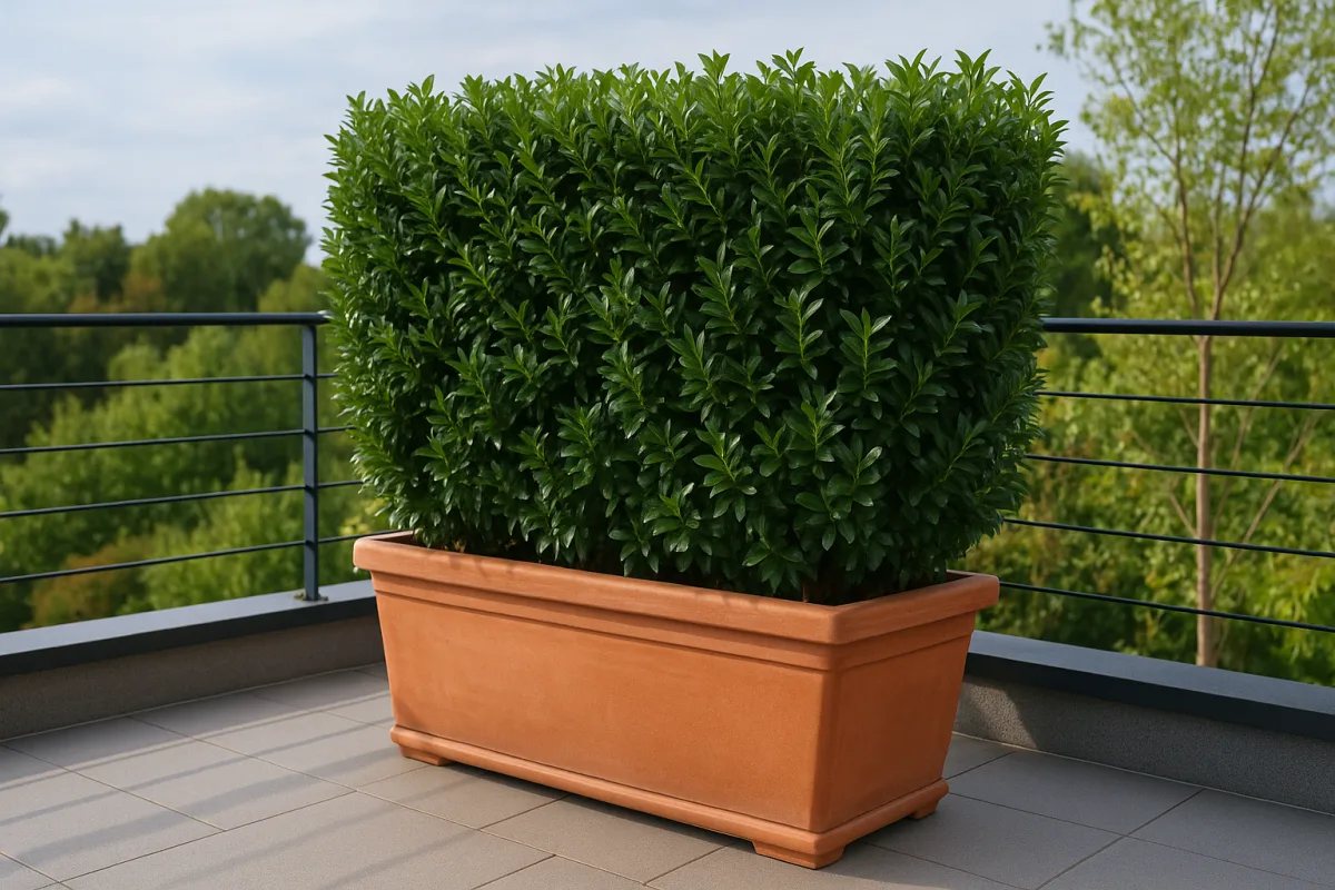 Siepe sempreverde in vaso sul terrazzo: la specie che regge senza fatica