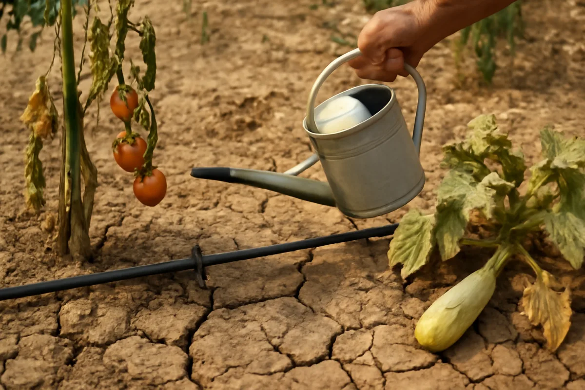 Orto in secca: le tecniche per salvare pomodori e zucchine quando l'acqua manca