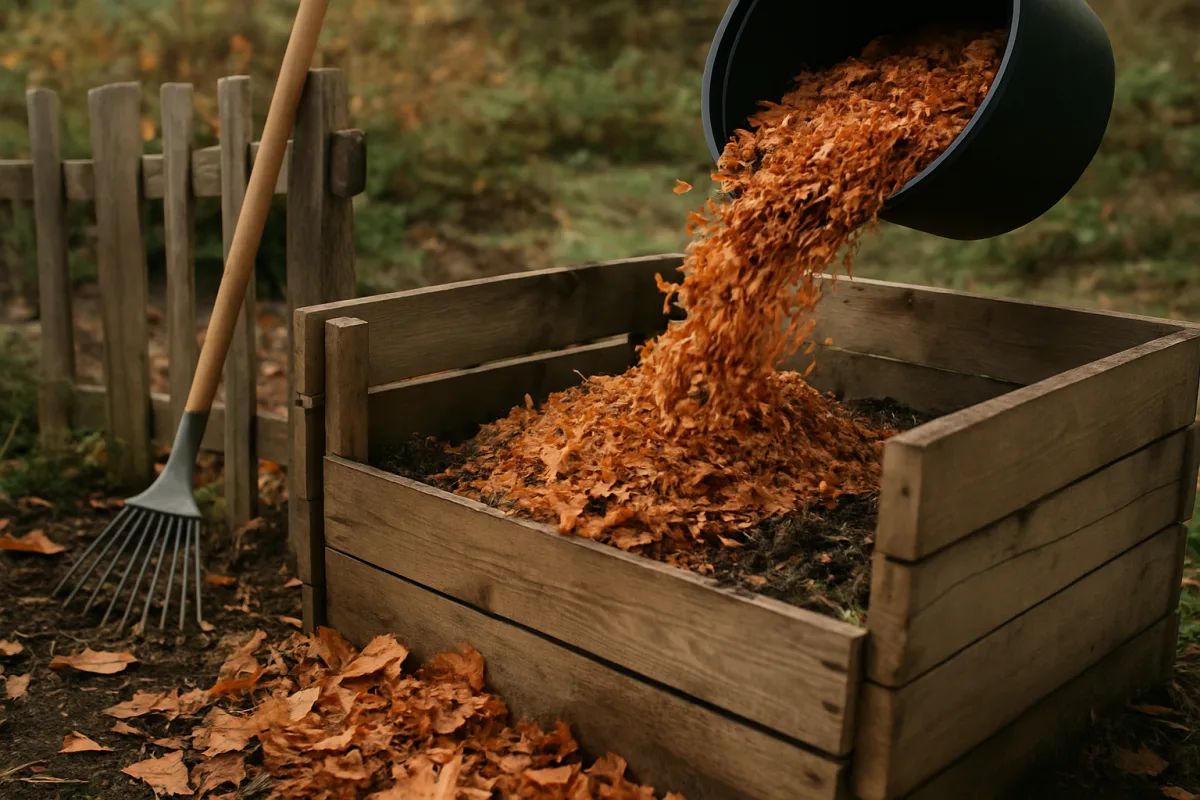Le foglie secche finiscono nel compost: ecco come usarle davvero
