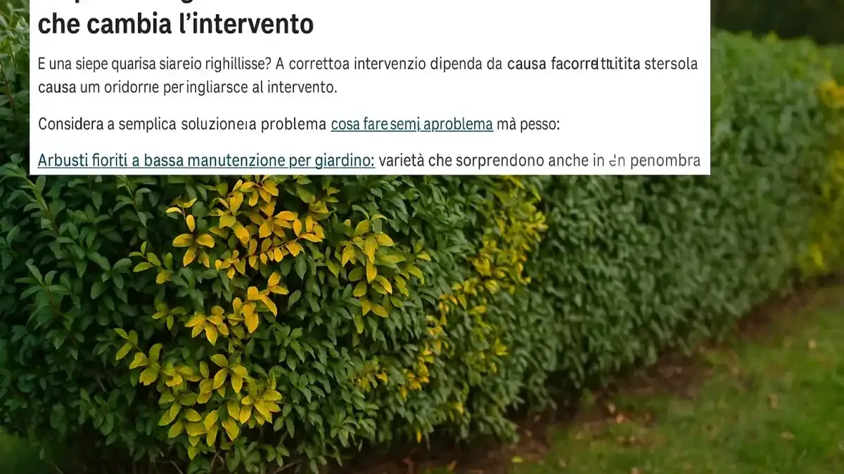 Siepe dopo l’estate: quando una potatura autunnale leggera ha senso e quando evitarla