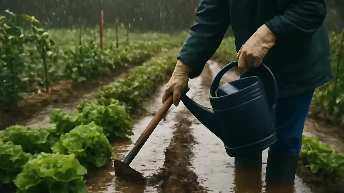 Orto bagnato dalla pioggia: quando si può camminare sul terreno senza compattarlo?
